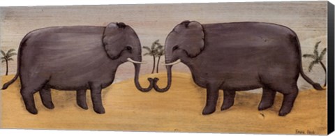 Framed Elephants in Love Print