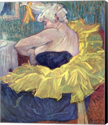 Framed Lady Clown Cha-U-Kao Print