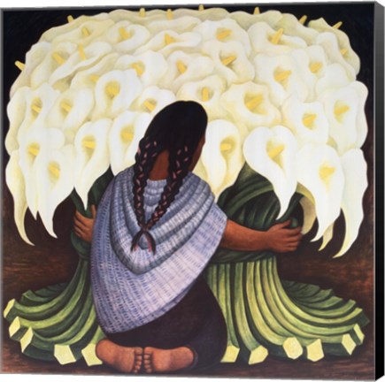 Framed Flower Seller Print