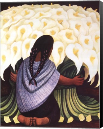 Framed Flower Seller Print