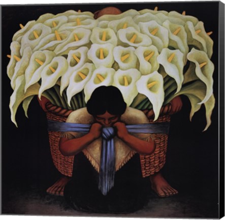 Framed El Vendedor de Alcatraces Print