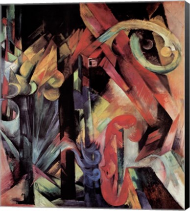 Framed Forest with Squirrel Print