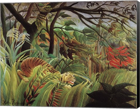 Framed Surprised! Storm in the Forest Print