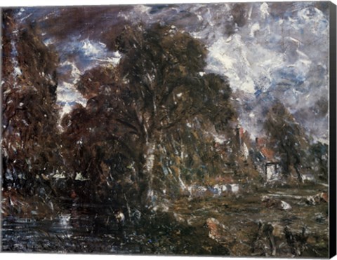 Framed John Constable - On the River Stour Print