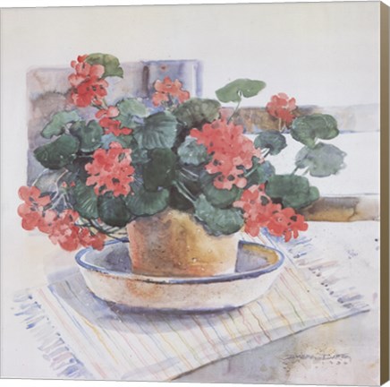 Framed Geraniums, 1986 Print