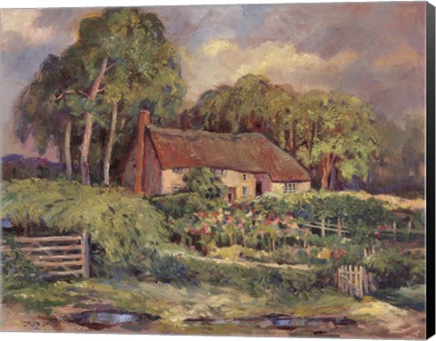 Framed Garden Cottage Print