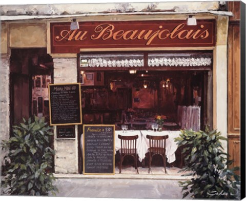 Framed Restaurant Au Beaujolais Print