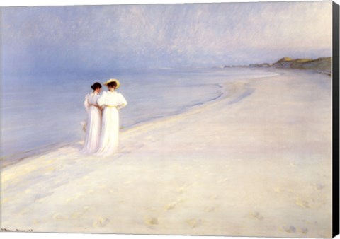 Framed Summer Afternoon on Skagen Beach Print