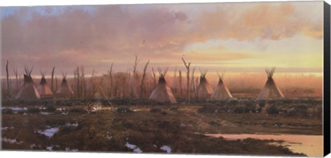 Framed Blackfeet Camp Print