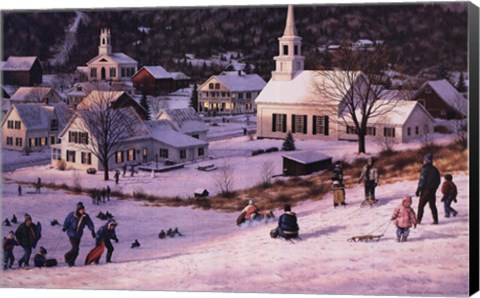 Framed Hillside Flyers Print