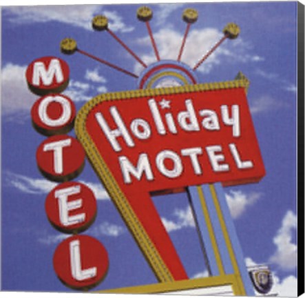 Framed Holiday Motel Print