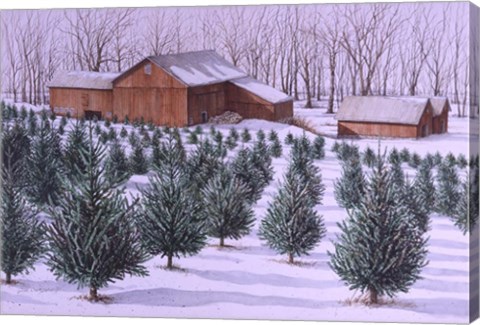 Framed Xmas Tree Farm Print