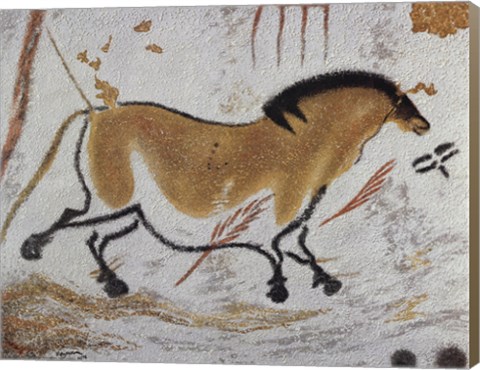 Framed Yellow Horse Print