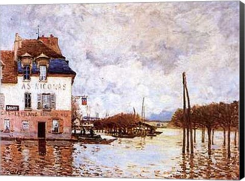 Framed Flooding At Port-Marly Print
