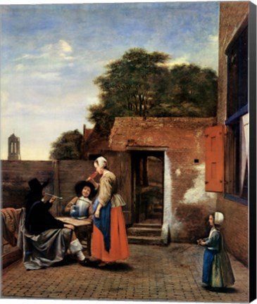 Framed Dutch Courtyard Print