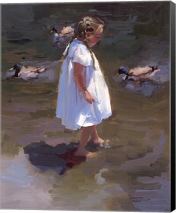 Framed Lakeside Stroll Print