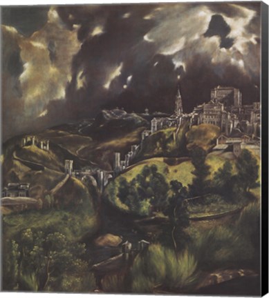 Framed View of Toledo Print