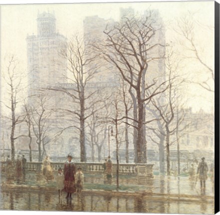 Framed Rainy Day in the City Print