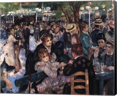 Framed Ball At the Moulin De La Galette Print