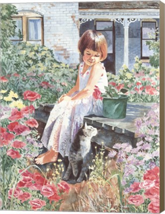 Framed Hello Cat Print