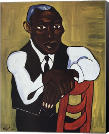 Framed Man in Vest Print