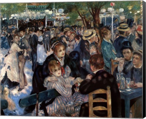 Framed Le Moulin De La Galette Print