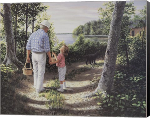 Framed Picking Berries Print