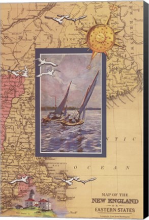 Framed Atlantic Sailing Print