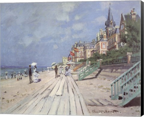 Framed Beach At Trouville Print