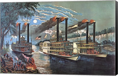 Framed Champions of the Mississippi Print