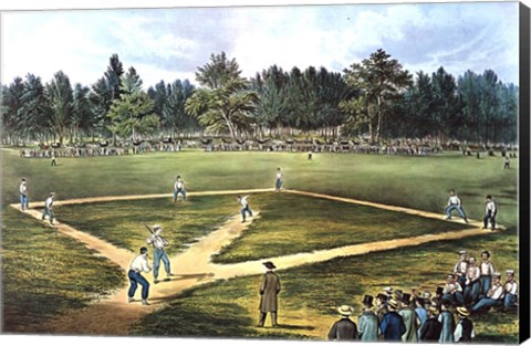 Framed National Game of Baseball Print