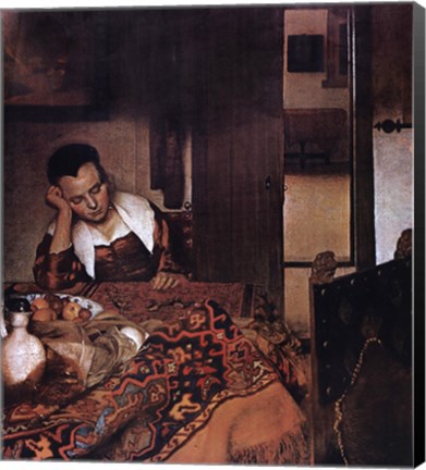 Framed Girl Asleep Print