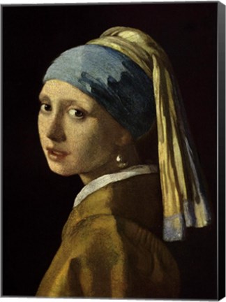 Framed Girl with a Pearl Earring, c.1665 Print