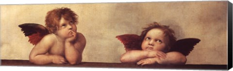 Framed Cherubim Putti Angels of The Sistine Madonna, c.1514 Print