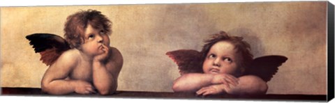 Framed Cherubim Putti Angels of The Sistine Madonna, c.1514 Print