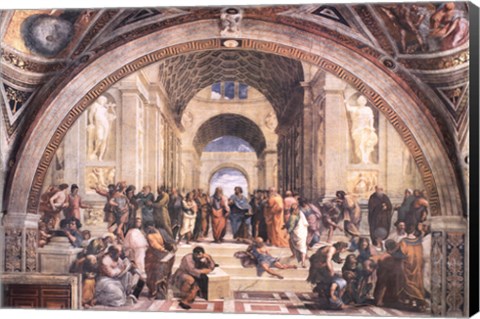 Framed School of Athens, c.1511 Print