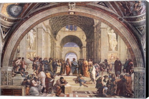Framed School of Athens, c.1511 Print