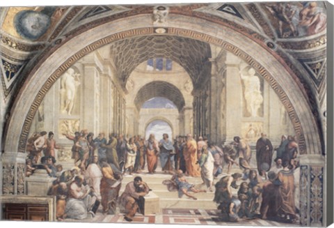 Framed School of Athens, c.1511 Print