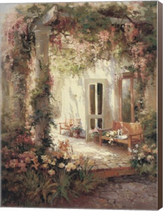 Framed Sunlit Terrace Print