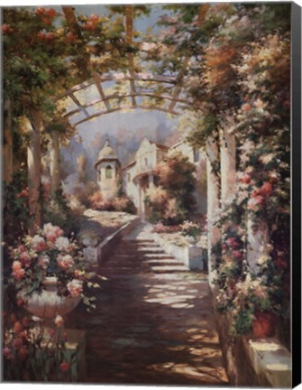 Framed Romantic Pathway I Print