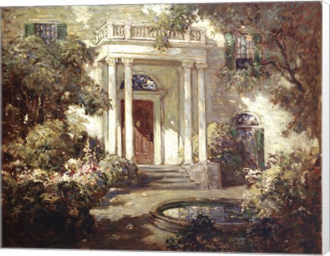 Framed Front Porch in Dappled Sunlight Print