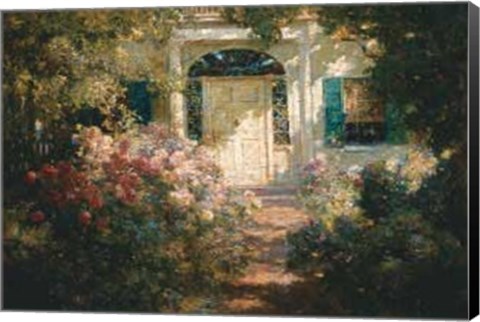Framed Doorway and Garden Print