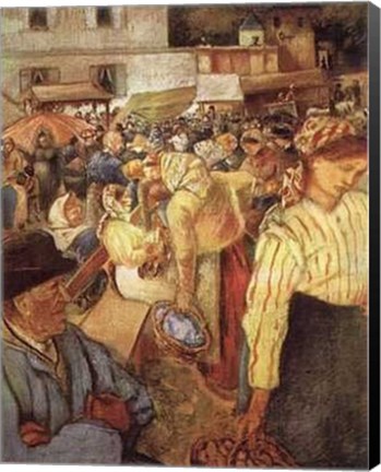 Framed Village Market Print