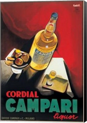 Framed Cordial Campari Print
