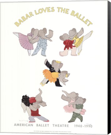 Framed Babar Loves the Ballet Print