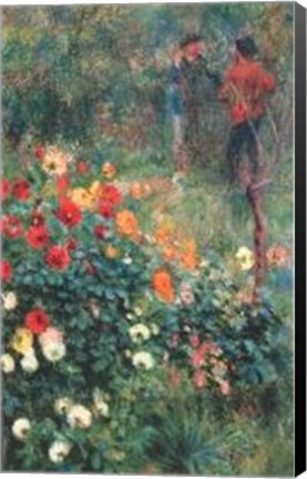 Framed Garden In Rue Cortot Print