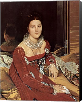 Framed Madame De Sennones Print