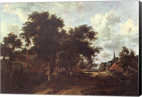 Framed Entrance to a Village Print