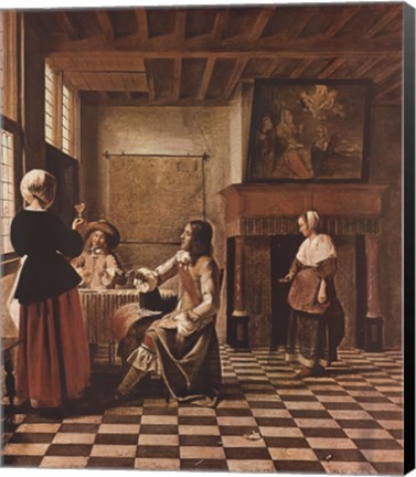 Framed Interior of a Dutch house Print