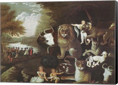 Framed Peaceable Kingdom Print